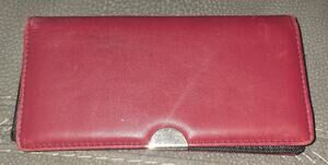 Red leather safekeeper wallet